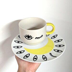 RARE IKEA Glödande Side Plate x Starbucks Winky eye combo lunch set
